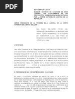 LEGIS - PE Modelo de Casacion Por Apartamiento Inmotivado de Precedentes de La Corte Suprema