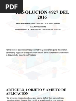 Resolucion 4927 Del 2016 Exposicion