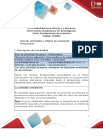 Guía de Actividades y Rúbrica de Evaluación - Unidad 3 - Fase 3 - Prospección