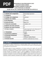 Silabo Virtual de La Asignatura de Entomologia Agricola Ii.