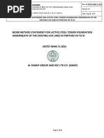 Method of Statement For Foundation of P5, P11 69kv