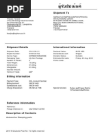 Shipment From Shipment To: Automotive Stamping Parts