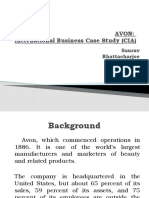 Avon: International Business Case Study (CIA) : Saurav Bhattacharjee Roll No: 1928928