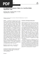 Investigation of Premature Failure of A Coal-Fired Boiler Superheater Tube