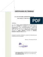 Certificado de Trabajo - Yony