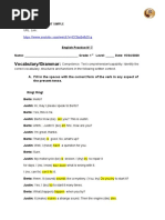 English Practice #7 FIRST GRADE