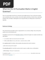 What Are The 14 Punctuation Marks in English Grammar