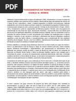 Comentários Sobre Charles Morris, Fundamento Da Teoria Dos Signos