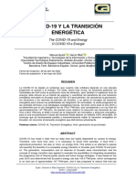 Covid-19 Y La Transición Energética: The COVID-19 and Energy O COVID-19 e Energia