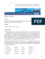 FCE Reading and Use of English Practice Test 7 Printable: Space Junk