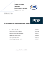 EL PRESEUPUESTO, LA ADMINISTRACIÓN Y SU RELACION CON LA AUDITORIA-Nuevo