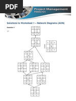 Solutions To Worksheet 1 - Network Diagrams (AON)