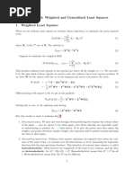 Lecture 24: Weighted and Generalized Least Squares 1 Weighted Least Squares