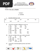 Fuller Activity For Non-Reader Lesson 1