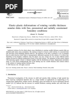 Elastic-Plastic Deformations of Rotatingvariable Thickness Annular Disks With Free, Pressurized and Radially Constrained Boundary Conditions