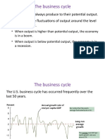 The Business Cycle: Economies Do Not Always Produce To Their Potential Output. of Potential Output