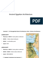 Ancient Egyptian Architecture: Semester I - Sri Renugambal School of Architecture, Polur - History of Architecture