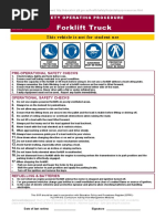 Forklift Truck Sop