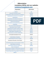 Abbreviations of All International Organization PDF