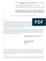 Comparison Between Investment in Equity and Mutual Fund - Dissertation Ideas or Thesis Topics PDF