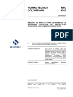 NTC 4342 Método de Ensayo para Determinar La Retención Asfaltica de Geotextiles Utilizados en Pavimentos Asfálticos