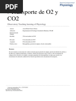 Transporte de O2 y Co2