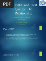 ISO 9000 and Total Quality: The Relationship: Michelle Pamela G. Ansayam Education 364