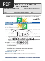 Class 10 - IT - WS3 - INTRODUCTION TO INSTANT MESSAGING