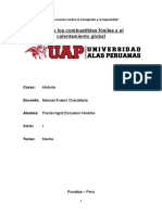 Uso de Los Combustibles Fósiles y El Calentamiento Global: Curso