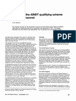 Review of The AINDT Qualifying Scheme For NDT Personnel