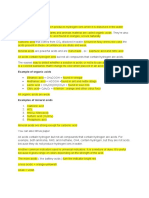 Example of Organic Acids