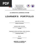 Learner'S Portfolio: Alternative Learning System