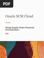 Oracle SCM Cloud: Using Supply Chain Financial Orchestration