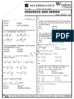 Mathematics: Sequence and Series