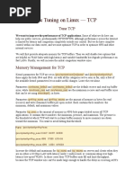 Performance Tuning On Linux-TCP