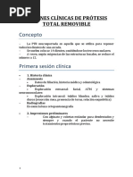 SESIONES CLÍNICAS DE PRÓTESIS TOTAL REMOVIBLEv Larga