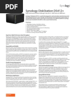 Synology Diskstation Ds412+: High-Performance & Easy To Manage 4-Bay All-In-1 Nas Server For SMB Users