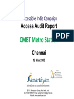 Chennai CMBT Metro Station AIC Access Audit Report