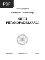 Pā I Tipi Aka. II. SUTTANTA-PITAKA. E. KHUDDAKA-NIKĀYA. Vol. 27. Netti-Pe Akopadesapā I