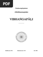 Pā I Tipi Aka. III. ABHIDHAMMA-PITAKA. Vol. 30. Vibha Gapā I