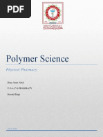 Polymer Science: Physical Pharmacy