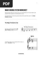 Magic Voicing System Worksheet: The Major Pentatonic Set