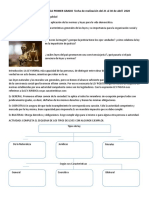 FORMACION CIVICA Y ETICA PRIMER GRADO Fecha de Realización Del 21 Al 30 de Abril 2020