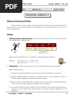 III BIM - QUIM - 4TO. AÑO - GUIA #4 - Reacciones Químicas