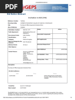 Bid Notice Abstract: Invitation To Bid (ITB)