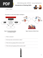 Introduction To Debating Skills: I. Overview