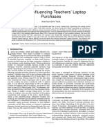 Factors Influencing Teachers' Laptop Purchases PDF