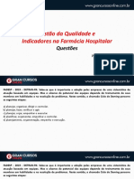 Aula 8 - Gestão de Qualidade e Indicadores Na Farmácia Hospitalar - Questões