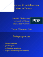 Bologna Process & Initial Teacher Education in Europe