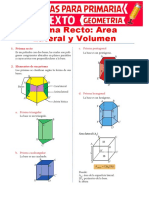 Área Lateral y Volumen Del Prisma Recto para Sexto de Primaria